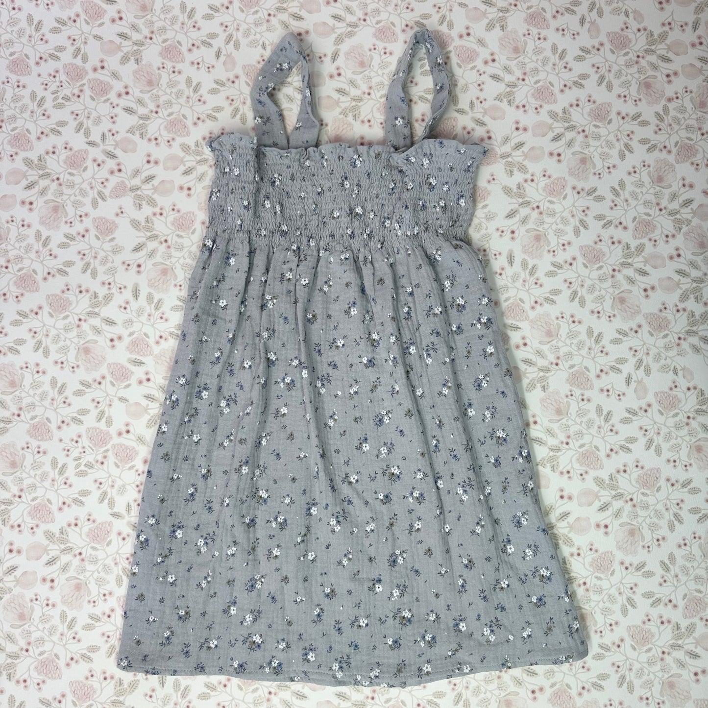 Vestido Niña Gris Azul